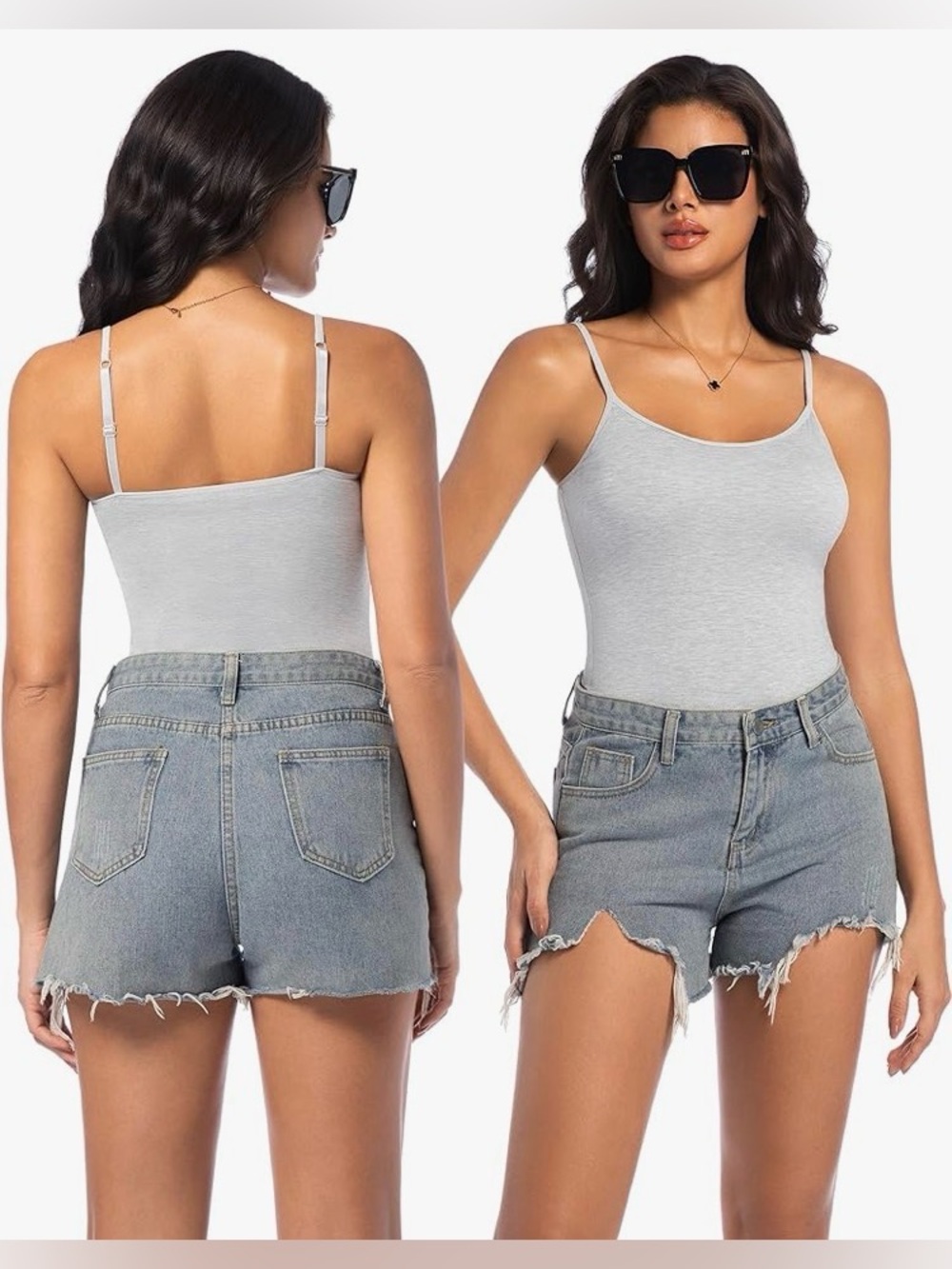 NEW Modal Camisole Tank Top with Built-in Padded Shelf Bra